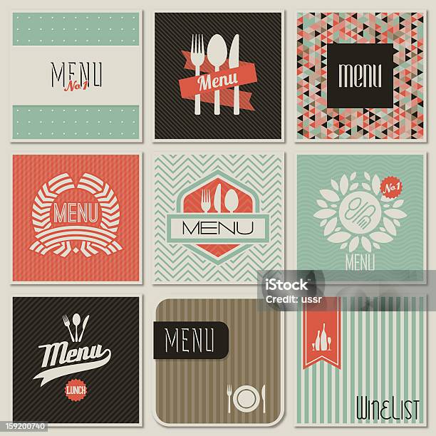 Menu Du Restaurant Designs Vecteurs libres de droits et plus d'images vectorielles de Aliment - Aliment, Fond, Abstrait