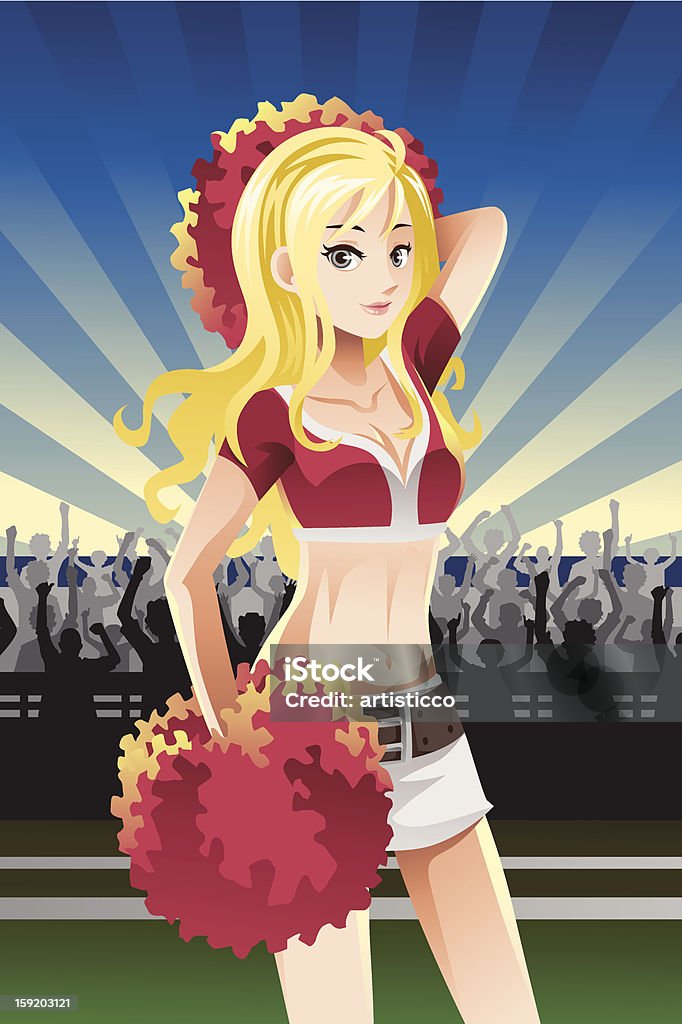 Cheerleader - Lizenzfrei Attraktive Frau Vektorgrafik