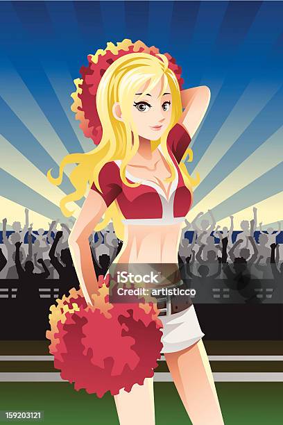 Cheerleader Stock Vektor Art und mehr Bilder von Attraktive Frau - Attraktive Frau, Cheerleader, Comic - Kunstwerk