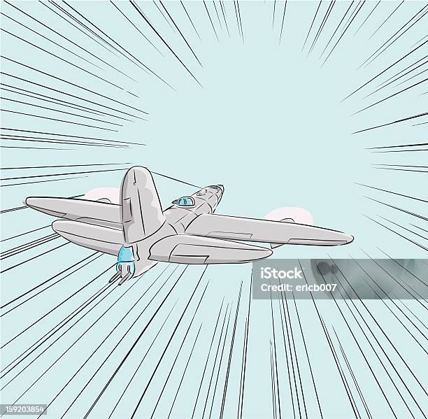 Ww2 Bomber Flying Fast Stock Illustration - Download Image Now - 1940, 1940-1949, Air Force