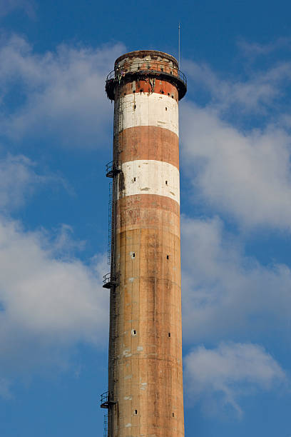 smokestack - siderurgy stock-fotos und bilder