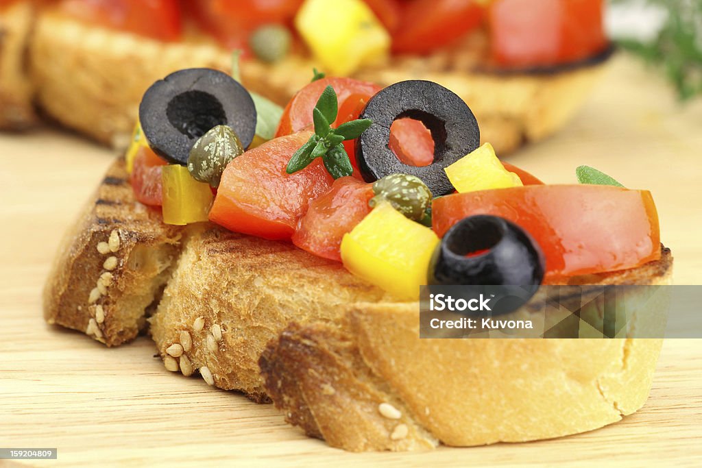 Italian bruschetta - Foto de stock de Aceite para cocinar libre de derechos