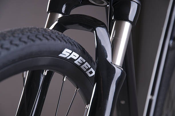 Bicycle wheel stock photo