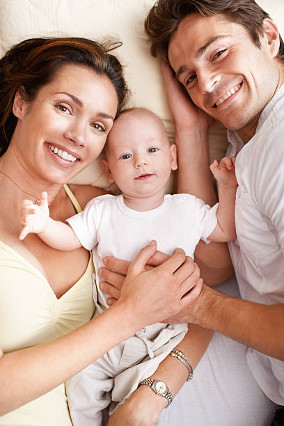 istock Looking down at a beautiful family 159205922