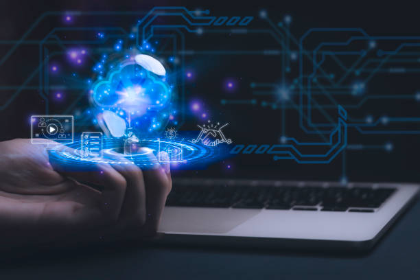 istock Businessman holding a light bulb,Global Internet connection. Business global internet connection application technology and digital marketing, Financial and banking, Digital link tech, big data. 1592134101