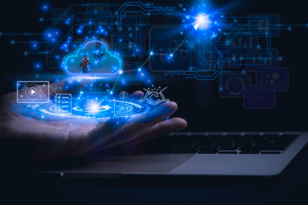 istock Businessman holding a light bulb,Global Internet connection. Business global internet connection application technology and digital marketing, Financial and banking, Digital link tech, big data. 1592134125
