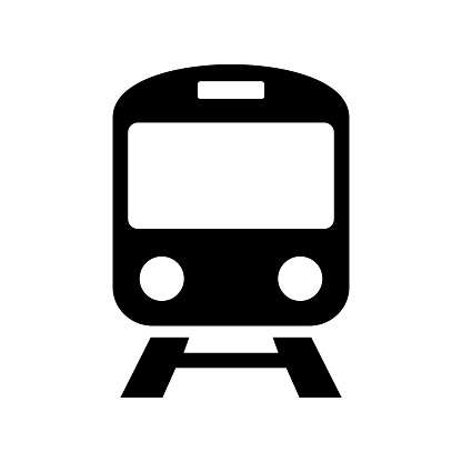 train flat style vector icon