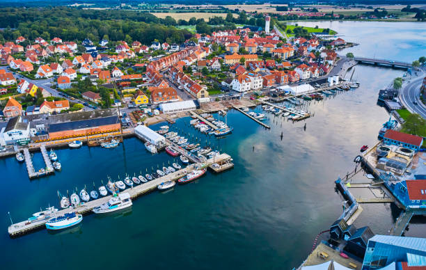 istock Small old town with harbor near inlet 1592143234