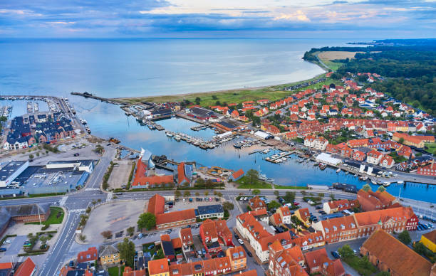istock Small old town with harbor near inlet 1592143749