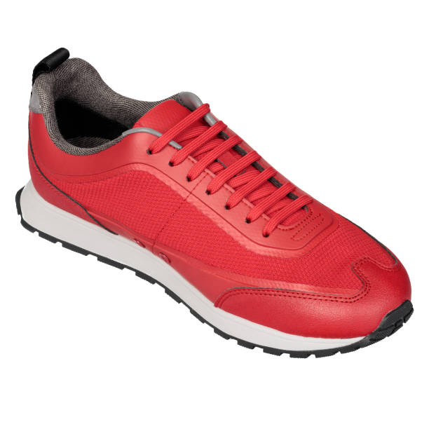 istock Sporty Red Leather Shoes Isolated 1592149167