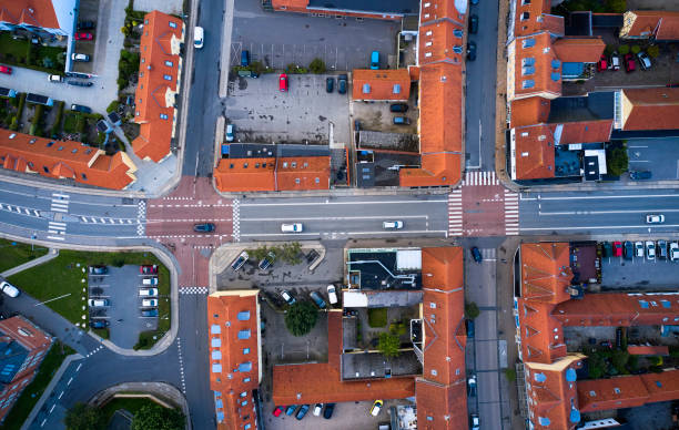 istock Directly above road crossing 1592150686