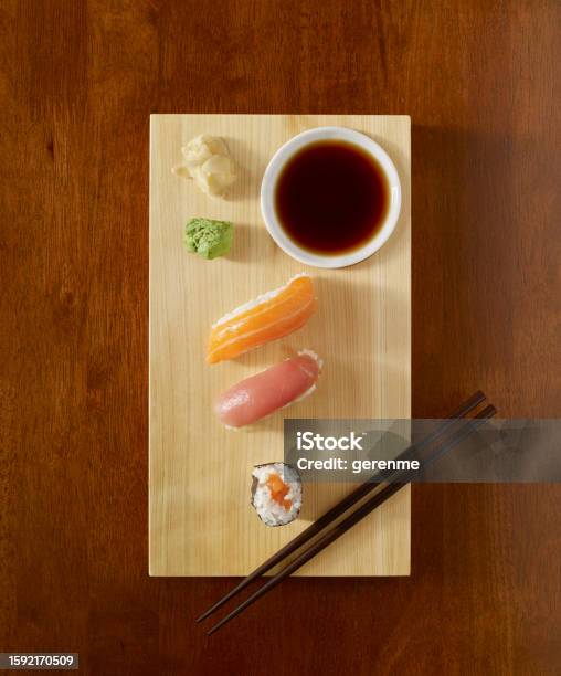 Sushi Rolls Stock Photo - Download Image Now - Avocado, California Roll, Caviar