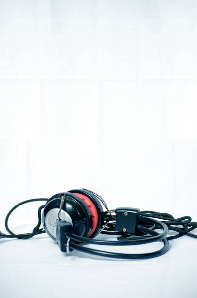 istock Headphones on a white background. Selective focus 1592209316