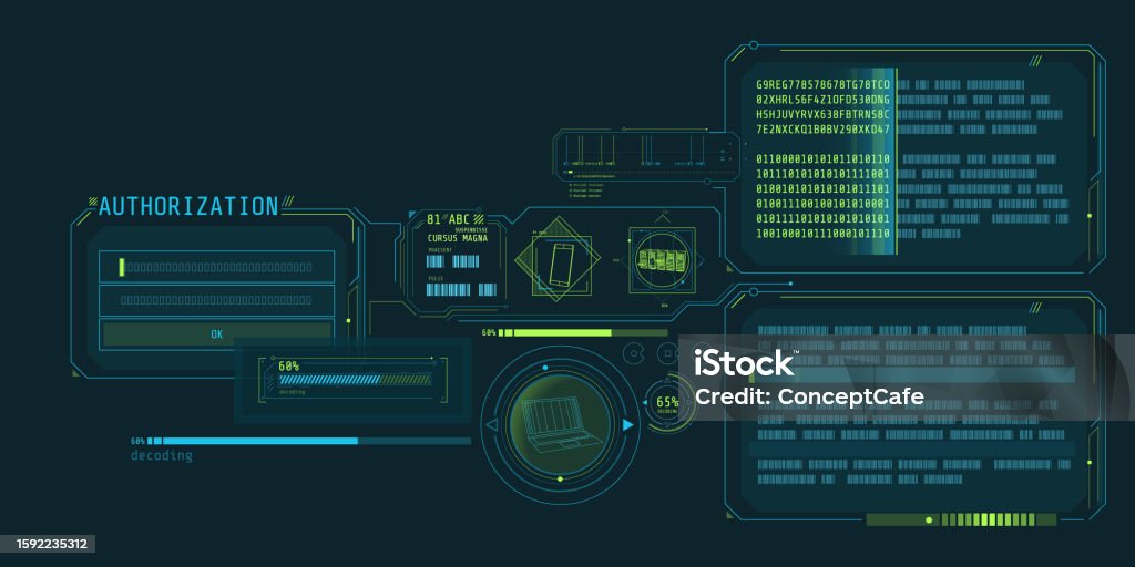 Data Decryption Program Interface With Authorization Window Stock ...