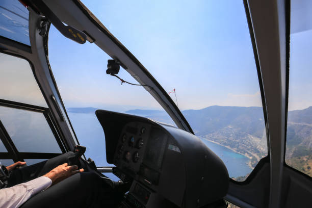 istock Helicopter ride over the sea 1592251498