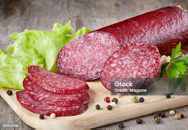 Salami Sausage Stock Photo - Download Image Now - Appetizer, Breakfast, Close-up