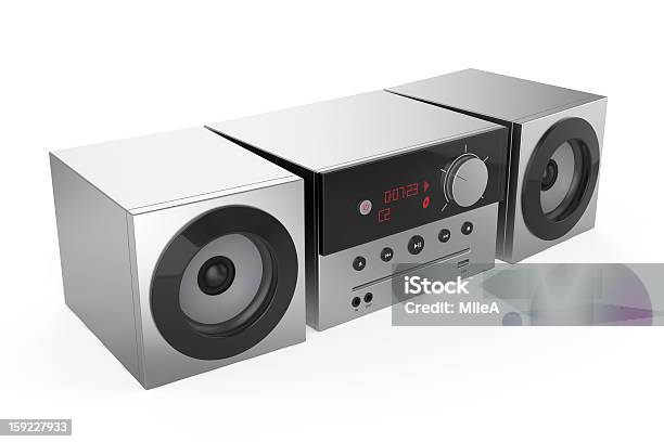 Sistema De Audio Estéreo Foto de stock y más banco de imágenes de Altavoz - Altavoz, Color plateado, Equipo de alta fidelidad