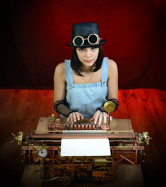 forefingers of the hand with nail polish of an office secretary typing the key