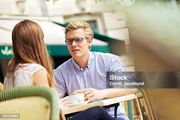 Handsome Blond In A Discussion With Girlfriend Stock Photo - Download Image Now - Adult, Adults Only, Beautiful People