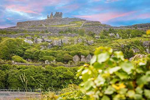 Remainings ruins of O'Brien's castle Inisheer Aran Islands scenic view