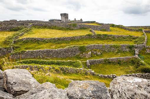 Remainings Tower ruins Inisheer Aran Islands scenic view summer day