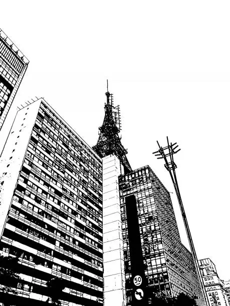 Vector illustration of Paulista Avenue illustration