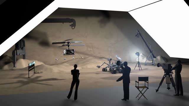 Mars Rover and Mars Helicopter in the Studio