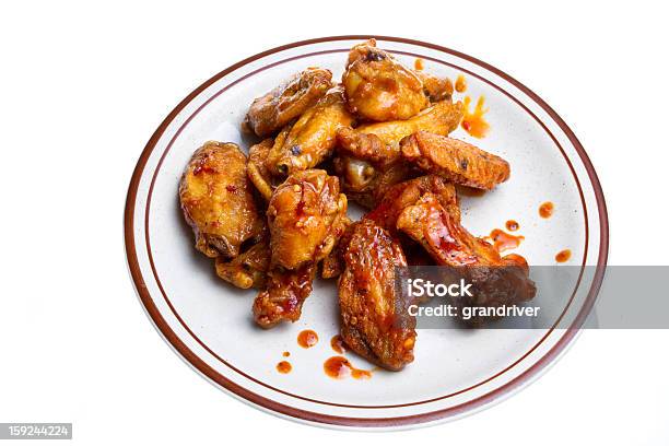 Chicken Wings Isoliert Auf Weiss Stockfoto und mehr Bilder von Blauschimmelkäse - Blauschimmelkäse, Buffalo Chicken, Comfort Food