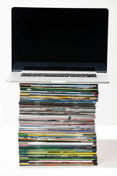 istock Laptop on the magazines. Internet shopping concept. 159245844