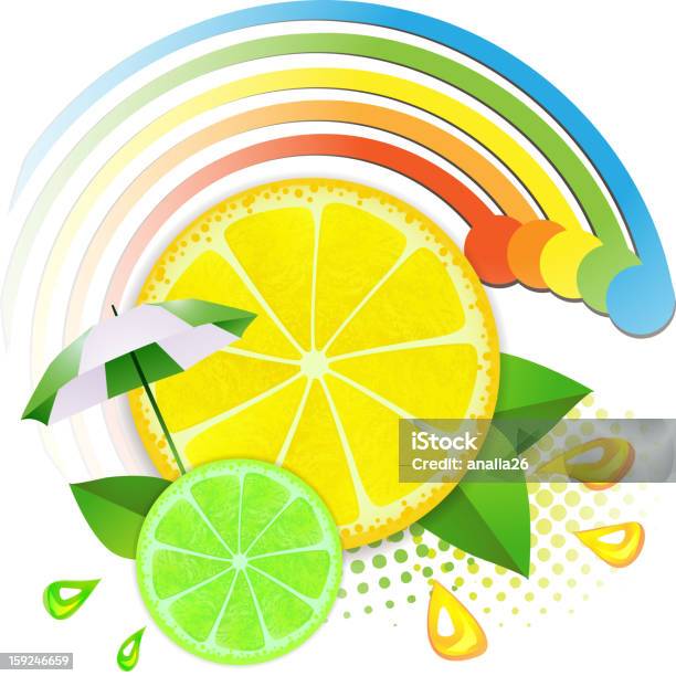 Scheiben Zitrone Und Limette Stock Vektor Art und mehr Bilder von Blatt - Pflanzenbestandteile - Blatt - Pflanzenbestandteile, Bunt - Farbton, Entspannung