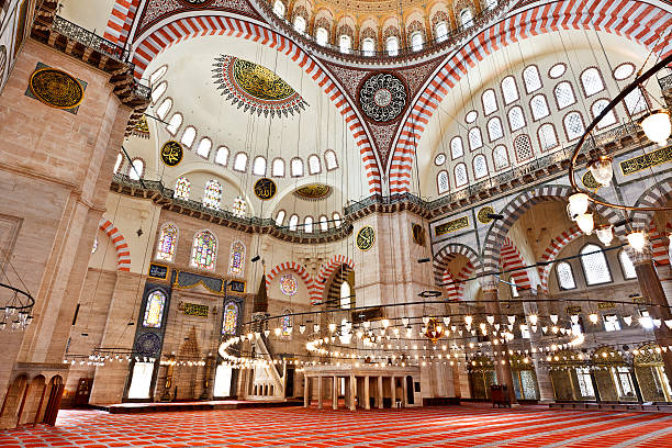 istock Suleymaniye Mosque in Istanbul Turkey - interior 159250374