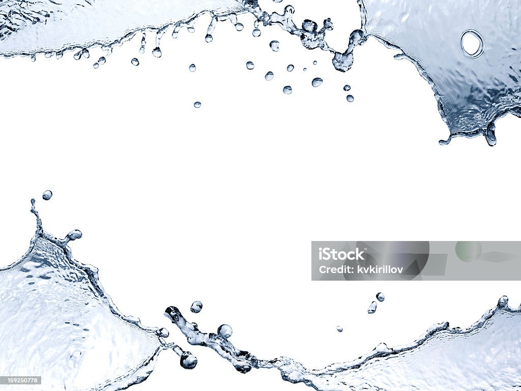 Acqua Splash Frame - Foto stock royalty-free di Acqua