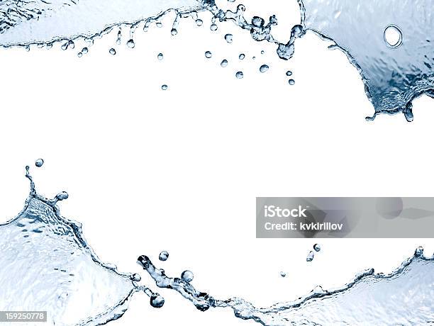 Acqua Splash Frame - Fotografie stock e altre immagini di Acqua - Acqua, Acqua fluente, Ambiente