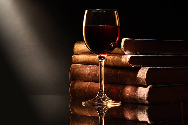Wine And Books stock photo