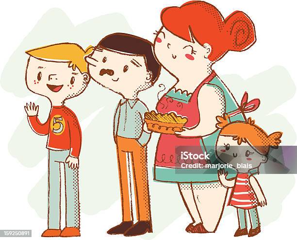 Família Feliz - Arte vetorial de stock e mais imagens de Acenar - Acenar, Adolescente, Adolescência