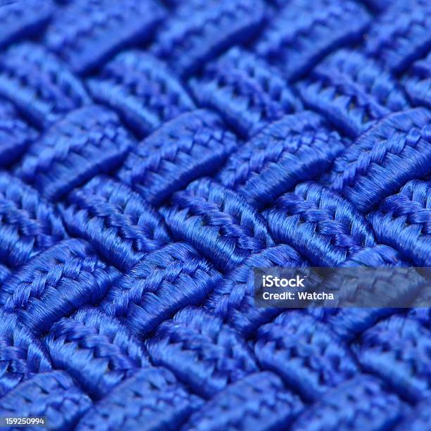 Blu Tessuto Interwoven - Fotografie stock e altre immagini di Blu - Blu, Close-up, Fatto a maglia