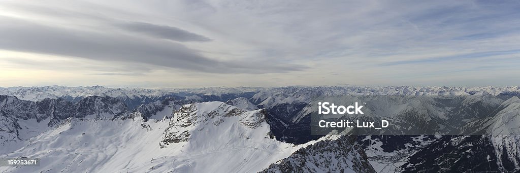 Monte Zugspitze Zugspitzplatt Panorama - Foto stock royalty-free di Alpi
