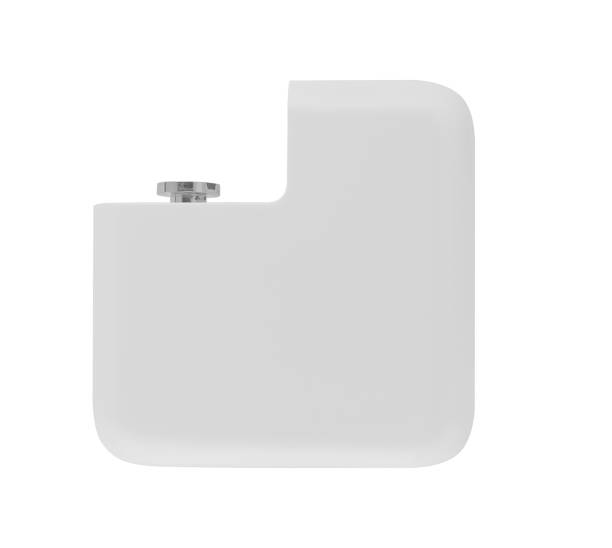 istock Laptop power adapter, computer spare part, on white background in insulation 1592538483