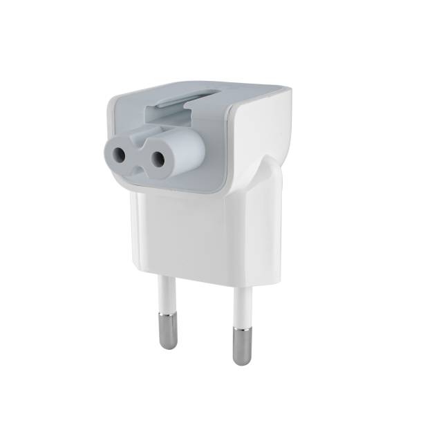 istock laptop power adapter, on white background in insulation 1592540019