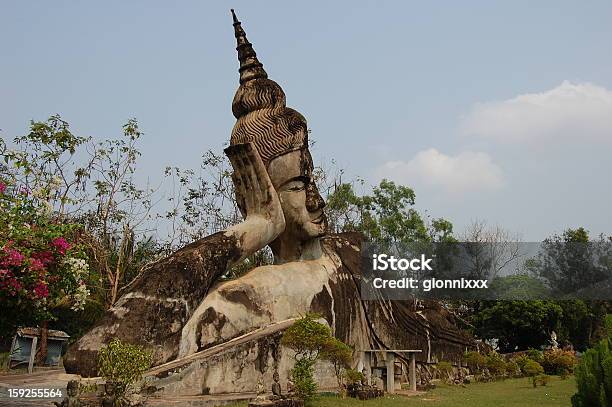Leżący Budda Xieng Khuanvientiane Laos - zdjęcia stockowe i więcej obrazów Azja Południowo-Wschodnia - Azja Południowo-Wschodnia, Bez ludzi, Brzeg rzeki