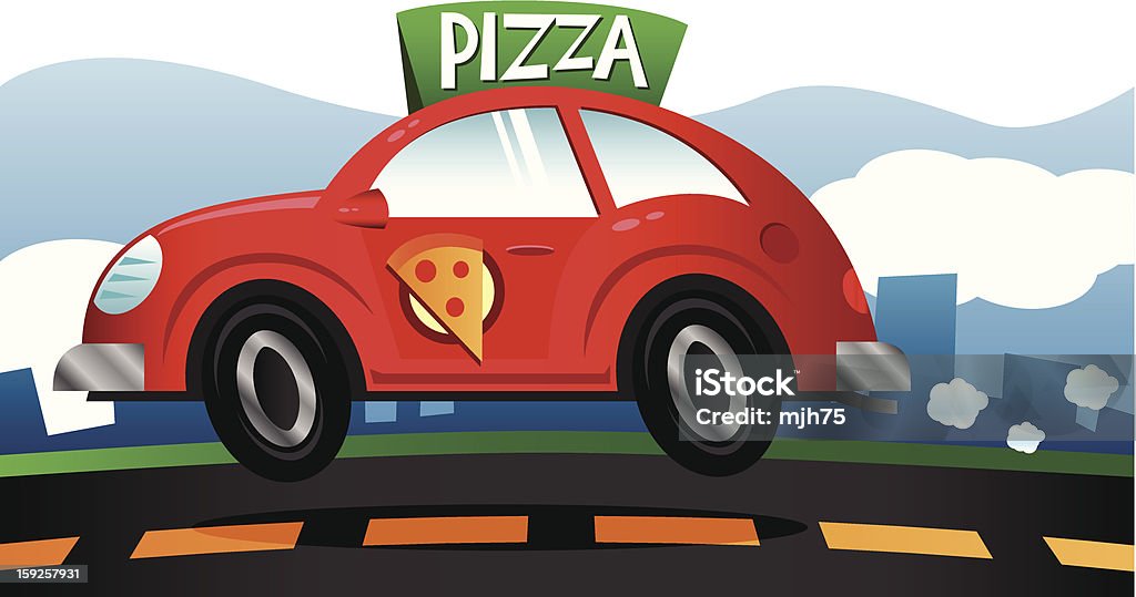 Pizza Delivery 2 Vector Illustration/Cartoon Delivering stock vector