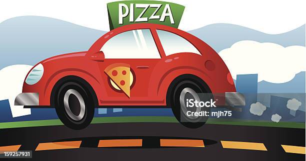 Pizza Delivery 2 Stock Illustration - Download Image Now - Delivering, Food, Bouncing