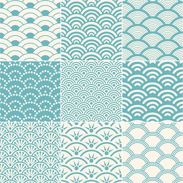 illustrations, cliparts, dessins animés et icônes de motif de vagues de l'océan sans couture - tide water frame wave