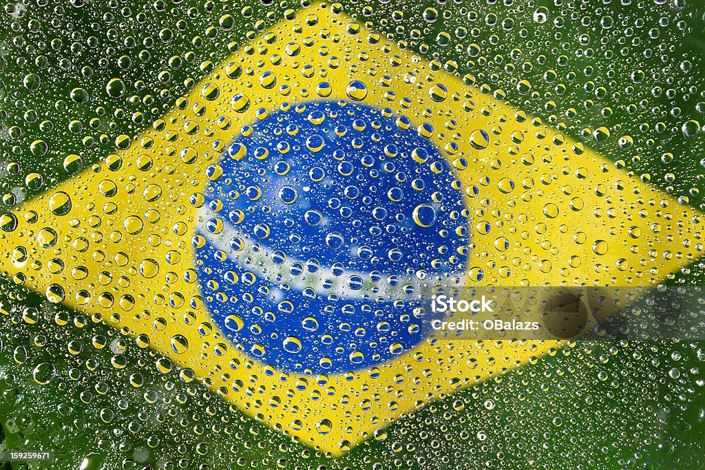 Flagge von Brasilien - Lizenzfrei Blau Stock-Foto