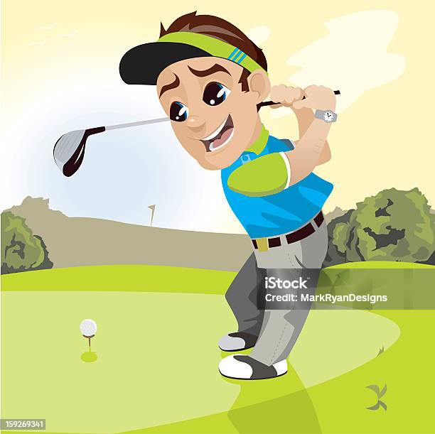 젊은 Golfer 골프에 대한 스톡 벡터 아트 및 기타 이미지 - 골프, 소년, 결심