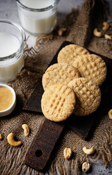 istock Cashew sweet cookies on a background 1592702131