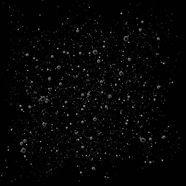 istock Condensation water drops on black glass background. Rain droplets with light reflection on dark window surface, abstract wet texture, scattered pure aqua blobs pattern Realistic 3d vector illustration 1592732172