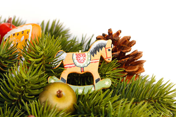 크리스마스 데커레이션 - traditional festival religious celebration rocking horse christmas 뉴스 사진 이미지