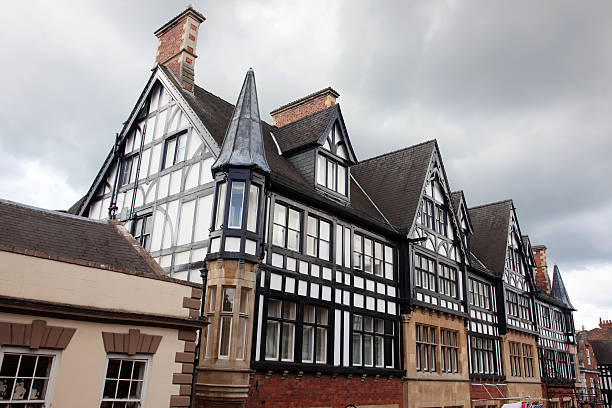 istock Tudor style buildings in Chester UK 159274628