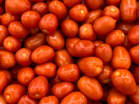 Background of Roma tomatoes.